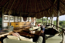 Welcome Drinks are presented in the lounge at Lake Burunge Tented Safari Camp