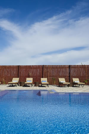 Swimming pool at Farm House Valley Lodge in northern Tanzania