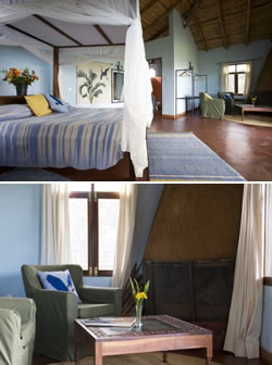 Double room with private ensuite bathroom at Tloma Lodge