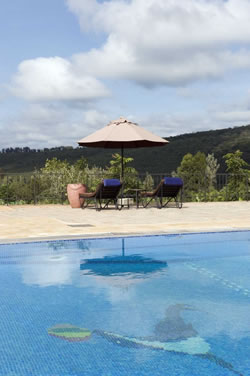 View from the pool at Tloma Lodge View from the pool at Tloma Lodge